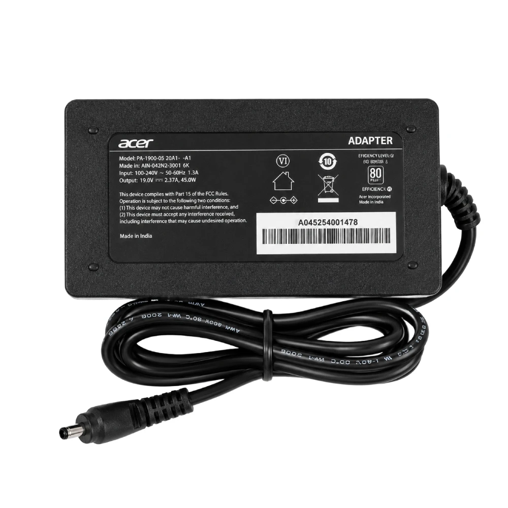 Acer Original Laptop Adapter 45w | 19v/2.37a | 3.0mm x 1.1mm view 3